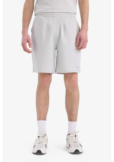 Defacto Beli Bağcıklı Dar Paça Şort E5843ax25smgr184 Gri