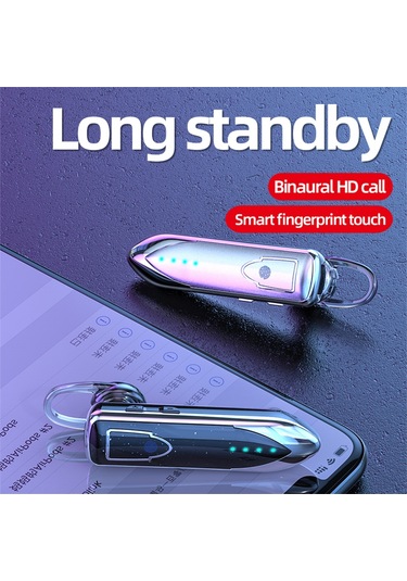 Me-3 Bluetooth 5.0 İş Tarzı Dokunmatik Anahtarlı Bluetooth Kulaklık Siyah