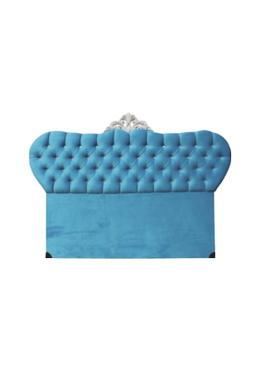 Başlık Alc Avangartmodel 90cm Baby Face Kumaş Modern Kapitone Mavi Renk El Yapımı
