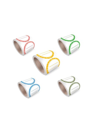 Maiyame Kırmızı 50mm 2 İnç Yazılabilir, Taşınabilir, Temiz Çıkarılabilir Boş Etiketler - Cam Kavanoz Stickerları, 500 Adet/rulman