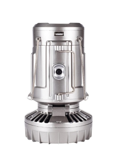 Homyl Güneş Enerjili Kamp Feneri Fanlı Elektrikli Fan Gümüş Gümüş