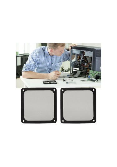 Yuntech01 5 Adet 12cmx12cm Bilgisayar Kasası Soğutma Toz Filtresi - Yumuşak Manyetik Nylon Çerçeve - Fan Ve Güç Kaynağı Havalandırma Açıklarını Korur - Siyah