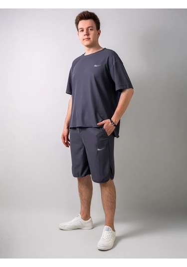 Neızprostyh Şort Ve Tişört İle Spor Takımı 376358338 Gri