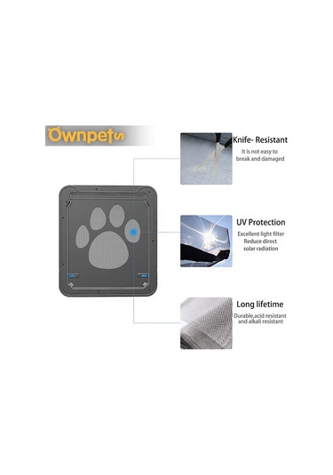 Lemestar Küçük-orta Evcil Hayvanlar İçin Otomatik Kapanır Kilitlebilir Abs Kedi Köpek Penceresi Kapısı 24x29cm S Boyutu