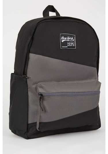 Defacto Unisex Su Geçirmez Kumaş Okul Sırt Çantası A9333AXNSBK27 Siyah