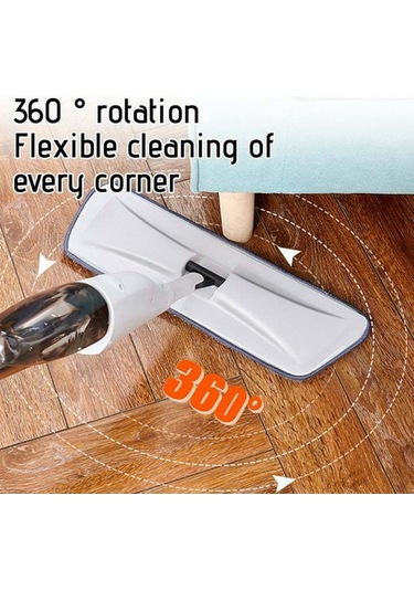 Gajeena Ev Ve İşyeri Temizliği İçin 360 Döner Başlı Mikrofiber Sprey Mop - Yıkama Özelliği, Tekrarlı Kullanım Su Botulu, Islak/kuru Kullanim