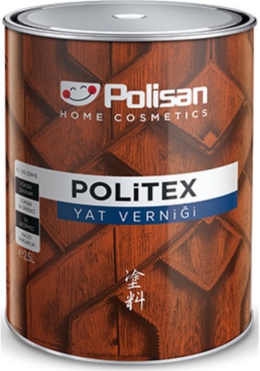 Polisan Politex Yat Verniği Yat Vernik 2,5 Lt Parlak Şeffaf