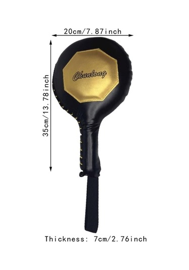 Pazly Suntek Taekwondo Kick Pad Kickboks Sparring Antrenman Siyah Altın Siyah - Altın