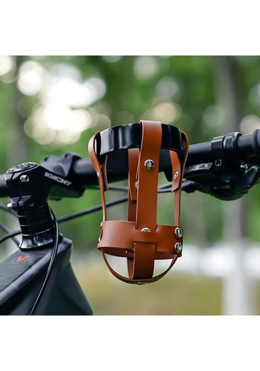 Sones Açık Hava Anti-sarsıntı Bisiklet Su Şişesi Tutucu Bisiklet Bardak Taşıyıcısı Kahverengi Ağ + Siyah Tutucu