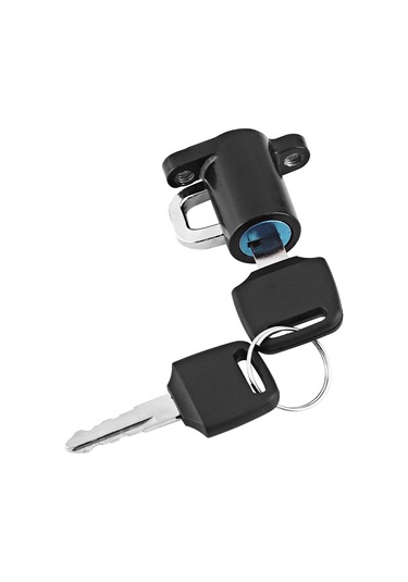 Yaozixa Motosiklet Kask Kilit Alüminyum Alyaş, 2 Anahtar İle Güvenli Takma, Motosiklet/skuter Uyumlu, Kolay Kurulum Siyah