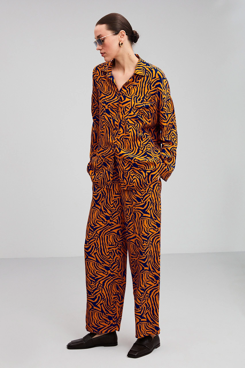 Grımelange Florian Culotte Loose Fit Turuncu Pantolon Turuncu