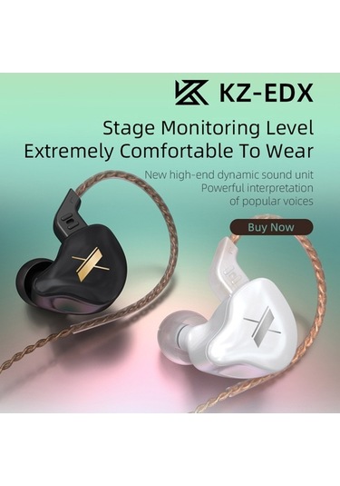 Willowhaven Kz Edx Kulaklık, 3.5mm, Değiştirilebilir Kablolu, 1dd Sürücü, Kaliteli Ses, Beyaz, Mikrosuz, Siyah İsteğe Bağlı Edx