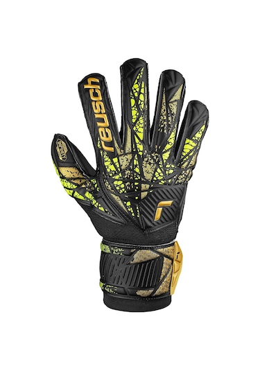 Reusch Attrakt İnfinity Finger Support 5470710 Kemikli Kaleci Eldiveni Sarı - Siyah