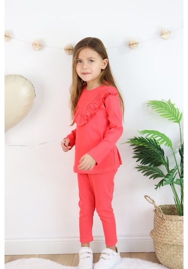 Miababy Fırfırlı İkili Takım Nar Çiçeği