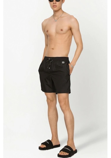 Dolce & Gabbana Dolce&Gabbana Mini Logo Tag Swim Shorts M4E27TFUSFW