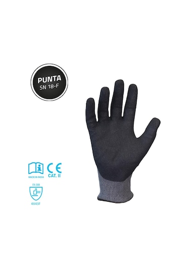 F Kesilmez Eldiven Kumlu Nitril Punta Sn 18-f