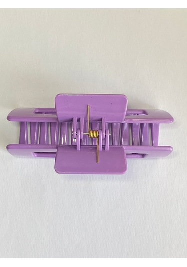 Mor Renk Televizyon Model Mandal Saç Tokası 11 Cm - Şık Ve Dayanıklı Mor