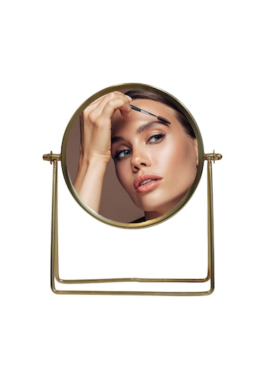 Mifabrica Metal Masaüstü Makyaj Aynası Gold