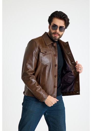 Franko Armondi Jean Model Reguler Erkek Deri Ceket E24-k-899-y Fındık