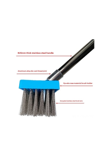 Aubyhe 30cm Paslanmaz Çelik Tellerli Zemin Fırçası - Kuru Bıçaklı, Plastik Tabanlı, Ev Temizliği İçin Kuru Bulaşık, Pas Ve Çamur Temizleyici