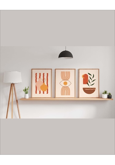 Bohem Ahşap 3lü Çerçeveli Tablo