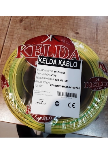 100 METRE 1x1,5 MM CCA NYAF ELEKTRİK KABLOSU - SARI
