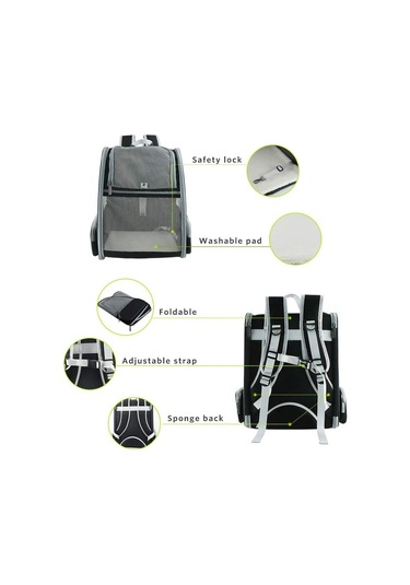 Lıcorıce Taşınabilir Nefes Alabilir Evcil Hayvan Sırt Çantası Kilo Verme Sırt Çantası