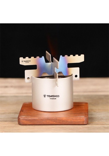 Mini Alkol Soba Hafif Titanyum Sıvı Ruh Alkol Soba Fırını Açık Kamp Sırt Çantası Yürüyüş İçin Çapraz Stand Rafı İle Gümüş