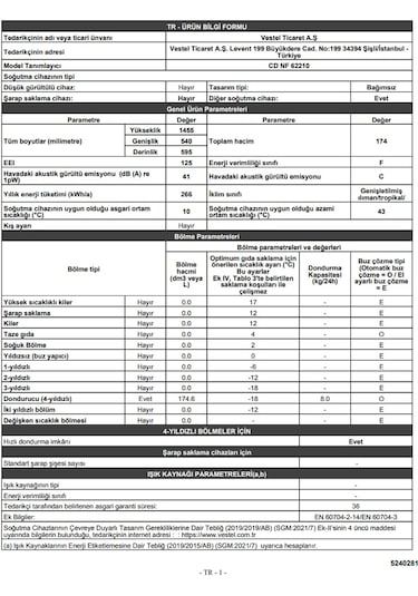 Regal CD NF 62210 174 LT 6 Çekmeceli Dikey Derin Dondurucu