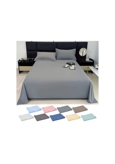 Qingmipy Lüks Otel Kalitesinde Yumuşak Mikrofiber Kraliçe Yatak Çarşafı - 230x220cm - Tüm Mevsimler İçin 111 Karakter Gri