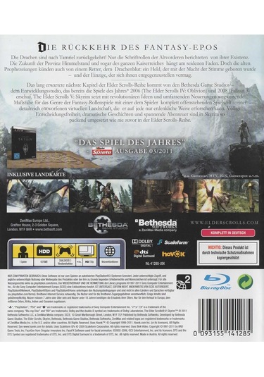 The Elder Scrolls V: Skyrim Playstation 3 Cd Oyun Teşhir
