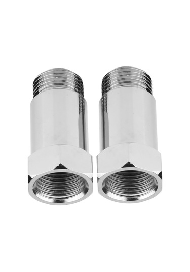 Shineyee 45mm Demir Oksijen Sensörü Uzatıcı Adaptörü M18 1.5 2 Adet , Motor Kontrol Lambası Söndürücü, Evrensel Uyum, Kolay Kurulum - Gümüş