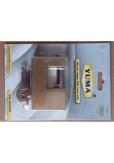 Yuma 80 Mm Kayar Pimli Pirinç Asma Kilit