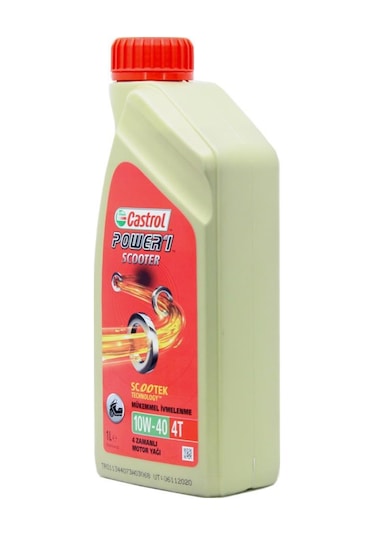 Castrol PoWer 1 Scooter 10W-40 4t 1 L Motosiklet Yağı (6 Adet)