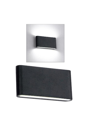 Suntek 3000k Suya Dayanıklı Led Yukarı Aşağı Duvar Lambası 12w Siyah
