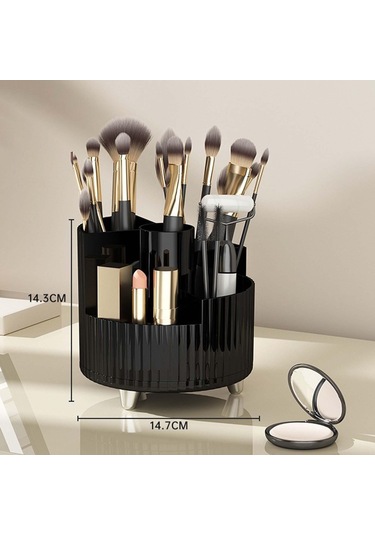 Homyl Dönen Makyaj Organizatör Masası Saklama Kabı Anti Kayma