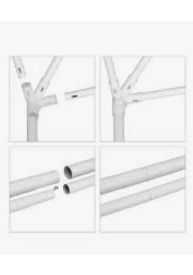 Tente Çadır Ayakları Köşe Merkezi Bağlatı Ve Ayakları , Yedek Parça Konnektör 25/19 Mm Beyaz