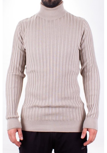 Twister 3625 Bej Balıkçı Yaka Erkek Kazak Bej