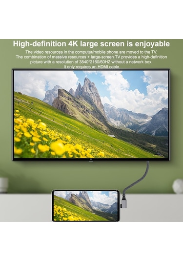 Mikro Hdmı Erkek Dirsek - Hdmı Dişi 4k Uhd 18gbps Bağlantı Kablosu, Uzunluk: 20cm Gri