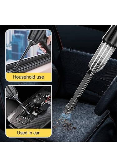 Amigaelegant Araba Elektrikli Süpürgesi, 12000pa Yüksek Güçlü Mini Taşınabilir Elektrikli Süpürge