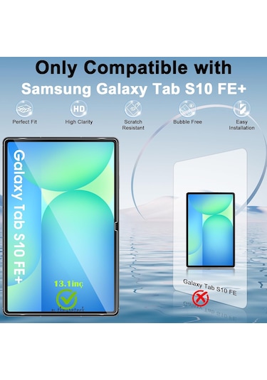 Samsung Galaxy Uyumlu Tab S10 Fe Plus 13.1 İnç Ekran Koruyucu Nano Cam