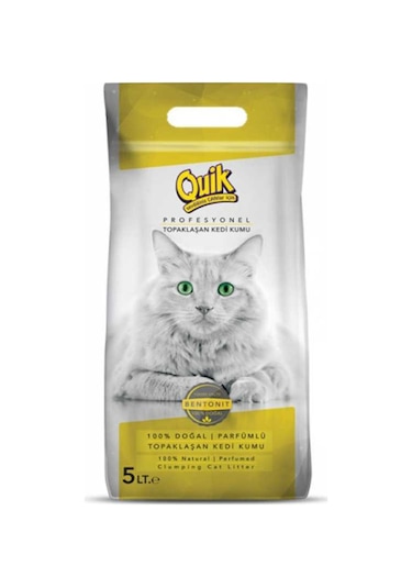 Quik Parfümlü İnce Taneli Topaklaşan Bentonit Kedi Kumu 5 L