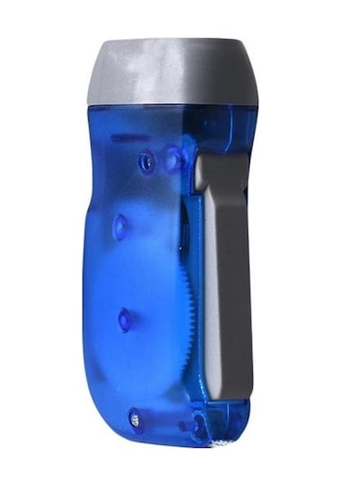 Mavi El Basın El Feneri Hafif Çevre Dostu Plastik Pratik Kamp Yürüyüş Yürüyüş İçin Acil El Feneri Mavi