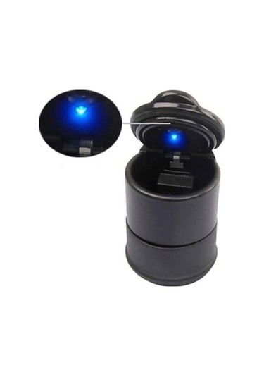 Nissan Qashqai Uyumlu Mavi Işıklı Kapaklı Siyah Küllük-kumbara