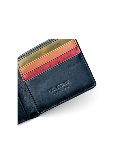Eldridge Erkek Lacivert Plus Color Deri İnce Tasarım Çok Bölmeli Rfid Korumalı Cüzdan Lacivert