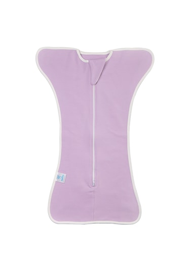 Maiyame 0-3 Ay Bebekler İçin Pamuklu Esnek Sarma Battaniyesi - Yumuşak, Nefes Alıcı Uyku Torbası, Mor Renk, M Bedeni 60cm Mor