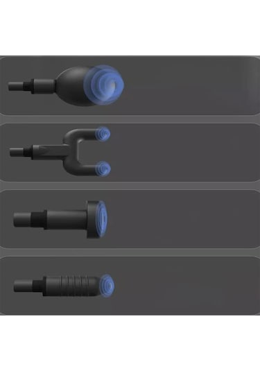 4 Başlıklı Mini Fascial Gun Profesyonel Masaj Tabancası Ve Masaj Siyah