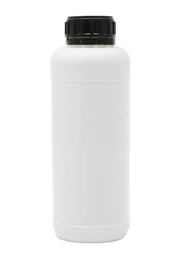 Plastik Yuvarlak Siyah Kilit Kapaklı Numune Şişe 5 x 1000 ML