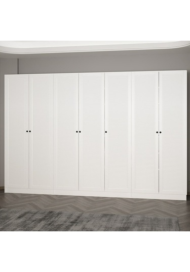 Minar Kale 210 Cm 7 Kapaklı 5b Raf Portmanto Byz Mbr Panjur Byz