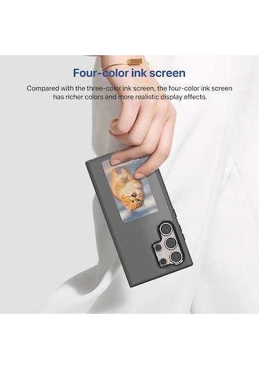 Galaxy Uyumlu S24 Ultra 5g E-mürekkep Ekranlı Telefon Kılıfı İçin Siyah